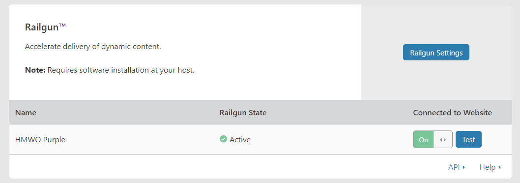 Enable Cloudflare Railgun In Cloudflare Dashboard