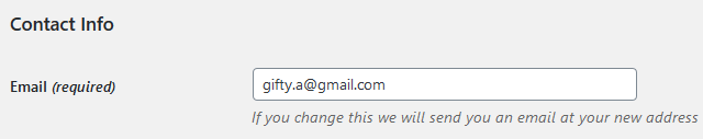 WordPress Admin Email Address