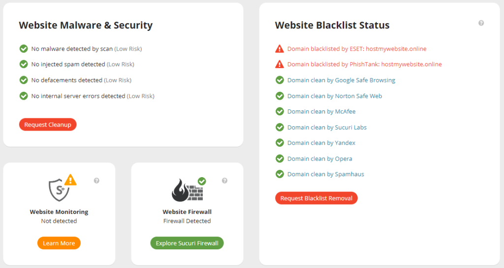 Sucuri Site Check Report