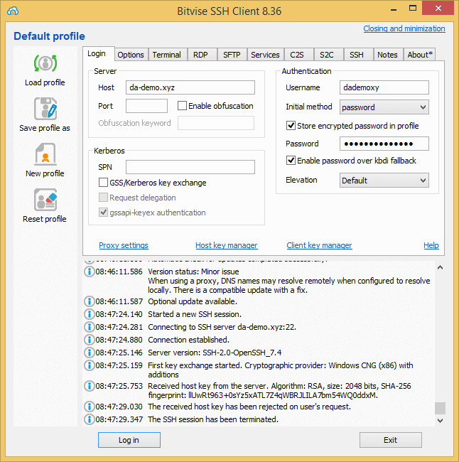 descragar bitvise ssh client