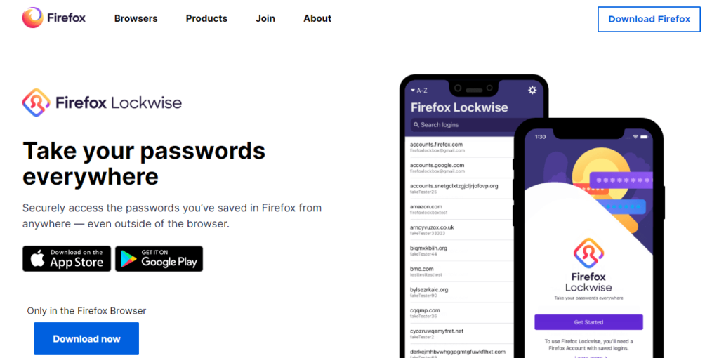 Firefox Lockwise Home Page