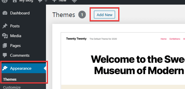 How to Install a WordPress Theme 2