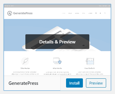 WordPress Theme Preview Button