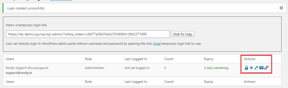 Temporary WordPress Login Without Password 3 Temporary WordPress Login Without Password 3