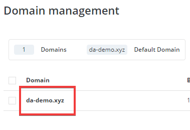 Domain Management DirectAdmin