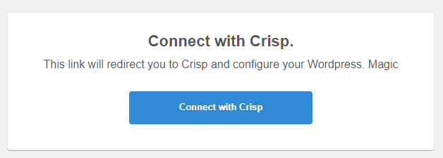 WordPress Connect With Crisp