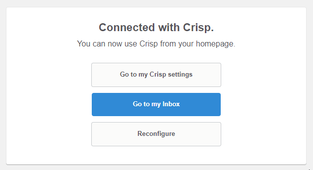 WordPress Connected With Crisp