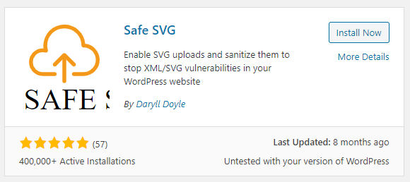 Safe SVG Plugin WordPress Directory