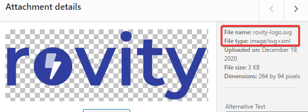 SVG Logo WordPress Media Library