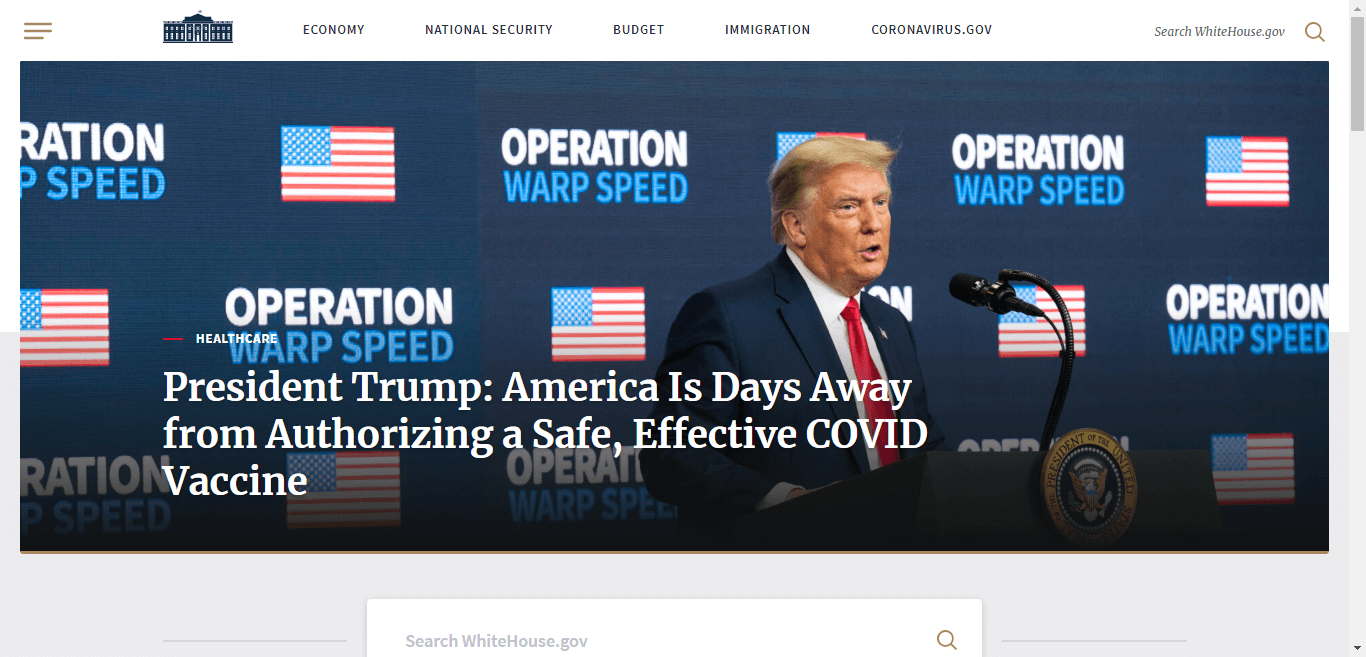 The White House Home Page