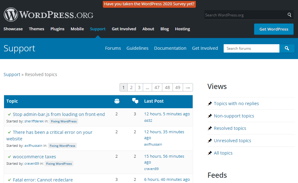 wordpress-support-forum-resolved-topics WordPress Support Forum Resolved Topics