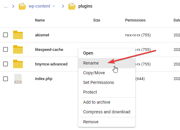 Rename WordPress Plugins Not Allowed Access Page