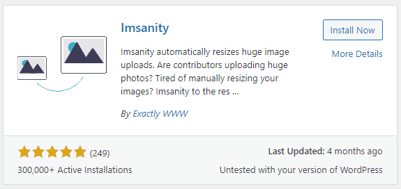 Imsanity WordPress Media Library Plugin