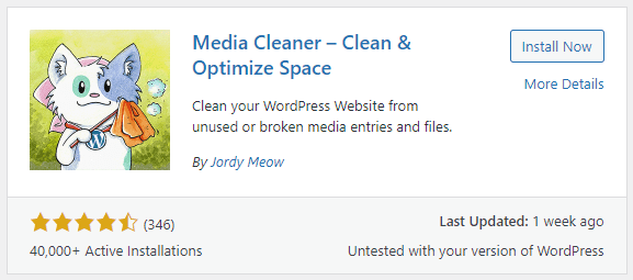 Media Cleaner WordPress Media Library Plugin