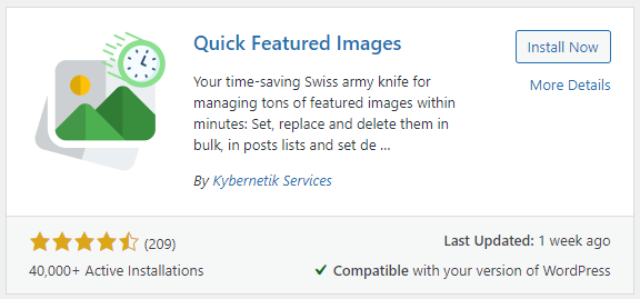 Quick Featured Images WordPress Media Library Plugin