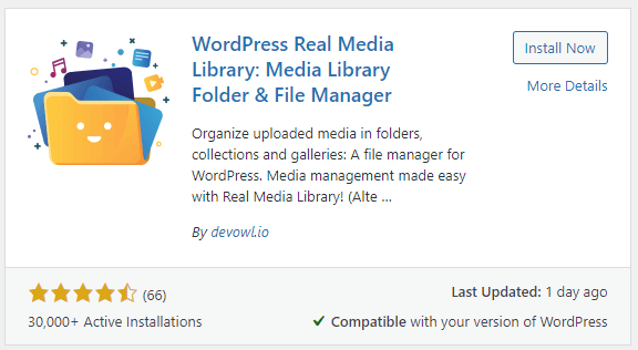 WordPress Real Media Library WordPress Media Library Plugin