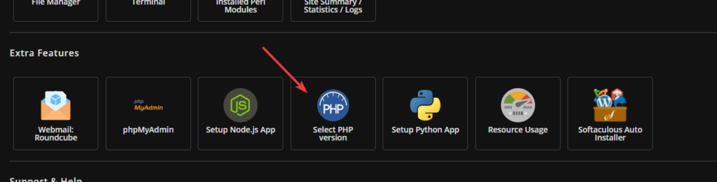 Directadmin Select PHP Version Icon