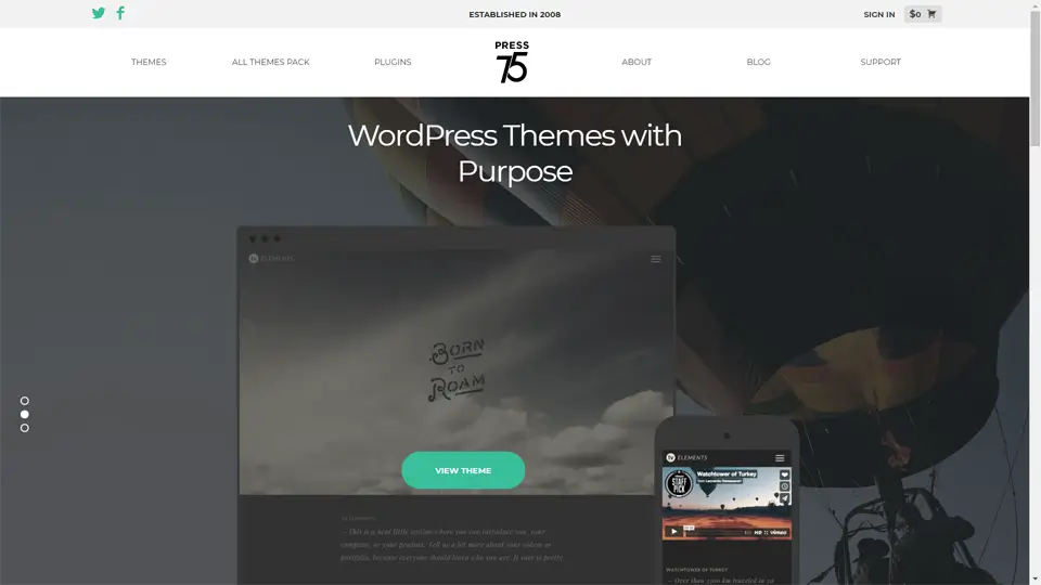 Premium WordPress Themes Top Provider Press75
