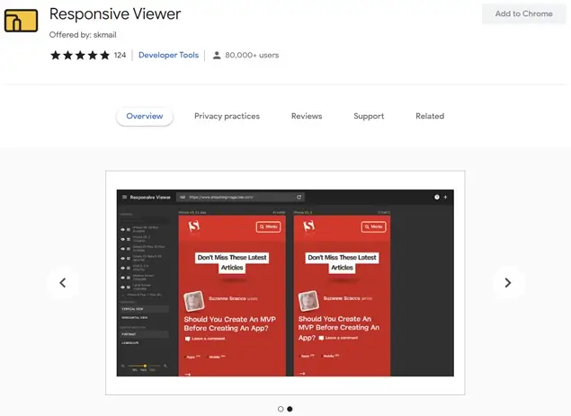 WordPress Chrome Extensions Responsive Viewer