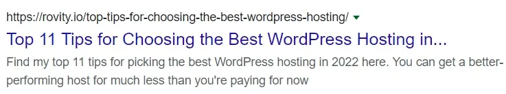 WordPress Permalink URL Hyphens Example