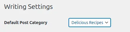 WordPress Default Post Category